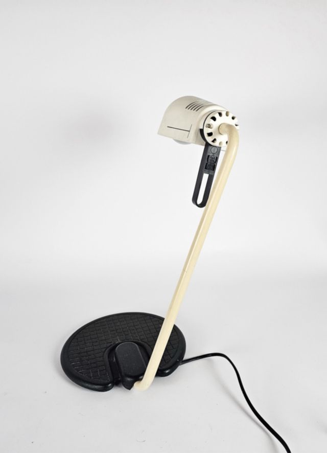 Lámpara flexo B.Lux años 80 blanco/negro