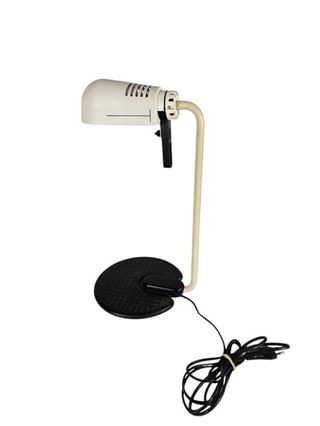 Lámpara flexo B.Lux años 80 blanco/negro