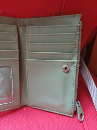 Monedero o Billetera Stradivarius verde mujer