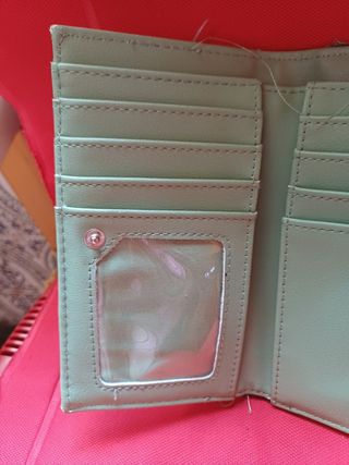 Monedero o Billetera Stradivarius verde mujer