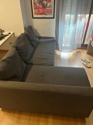 Sofá cama gris Ikea