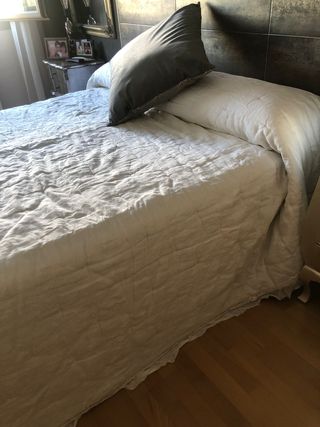 Colcha Jacquard Beige 100% Algodón cama 160/180