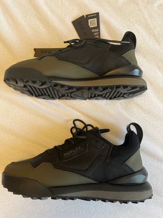 Zapatillas Replay Talla 41 Negras y Verde Oliva
