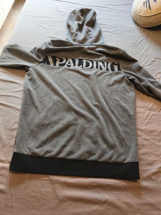 Conjunto chándal Spalding hombre gris y negro