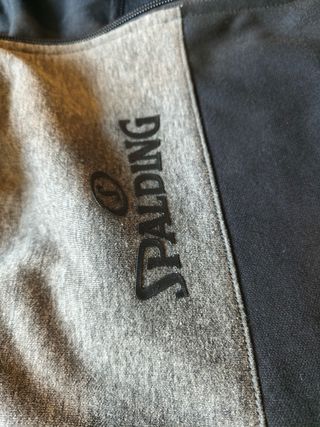 Conjunto chándal Spalding hombre gris y negro