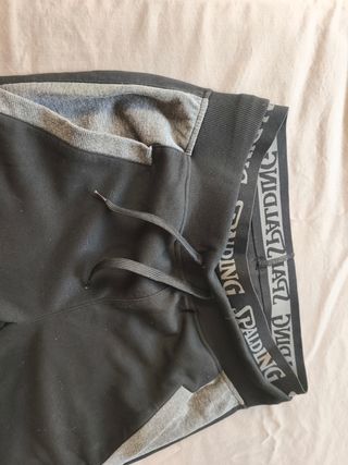Conjunto chándal Spalding hombre gris y negro