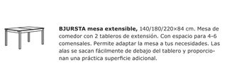 Mesa de Salón Extensible Bjursta 