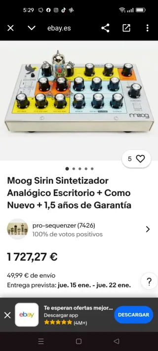 Moog Sirin Sintetizador Analógico