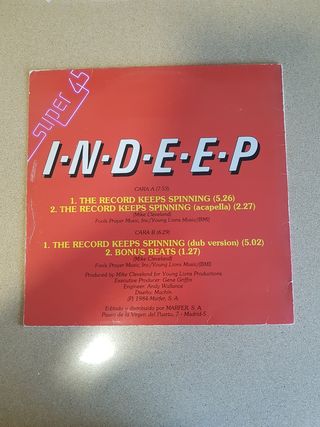 Vinilo I-N-D-E-E-P El disco sigue girando