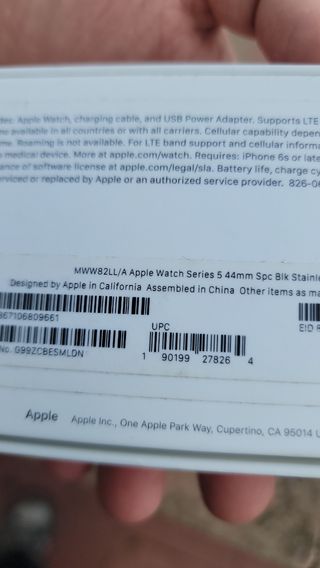 Caja Apple Watch Serie 5 44mm 