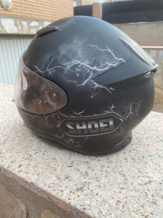 Casco Shoei NXR Negro con Diseño talla m pinlock .
