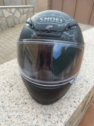 Casco Shoei NXR Negro con Diseño talla m pinlock .