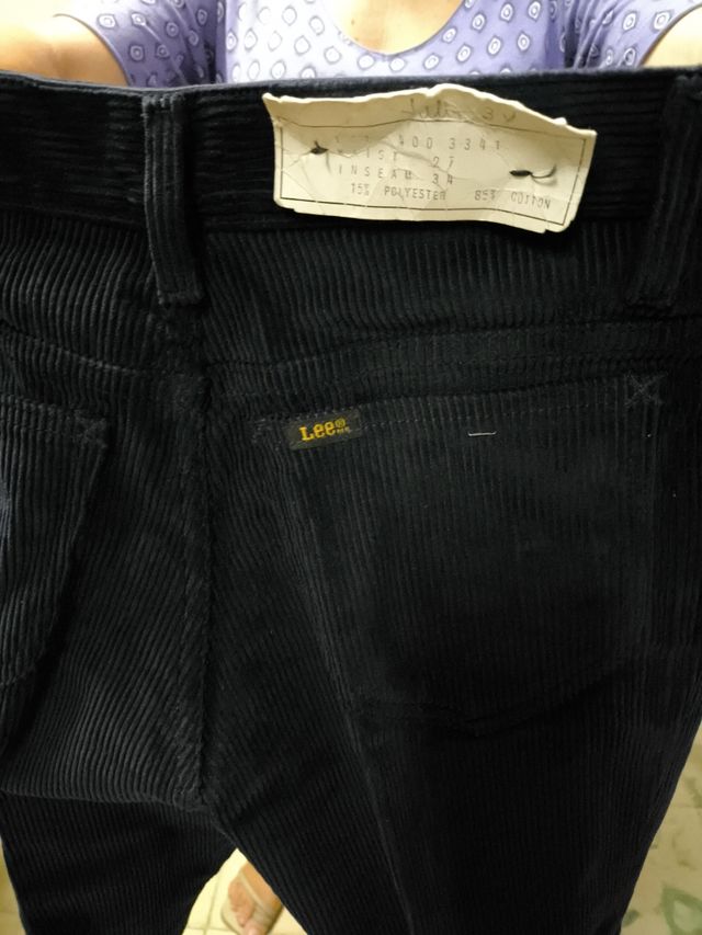 Pantalón pana Lee Talla 34 Negro