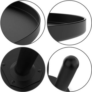 Mesa auxiliar redonda negra 46x50 cm