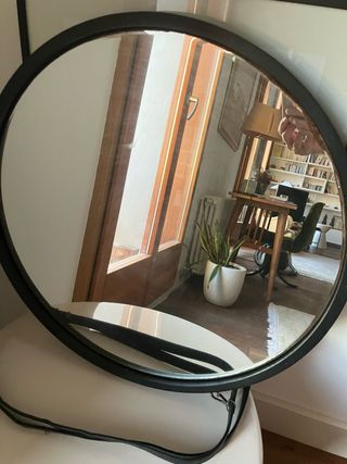 Specchio da bagno circolare nero