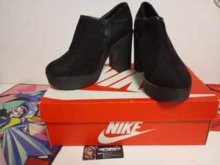 Botines de tacón con plataforma para mujer