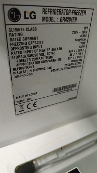 Cajón Frigorífico/nevera LG