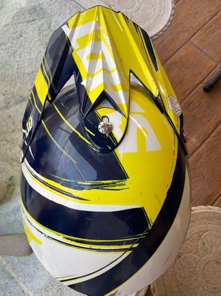 Casco de Quad Amarillo y Azul