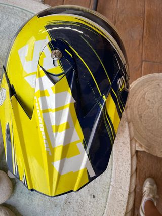 Casco de Quad Amarillo y Azul