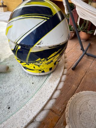 Casco de Quad Amarillo y Azul