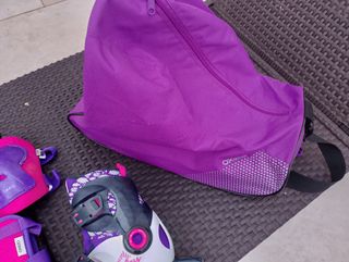 Patines infantiles Oxelo morados y rosas