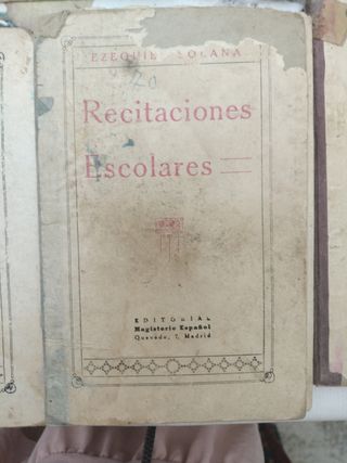 Lote de 5 libros antiguos, de Ezequiel Solana