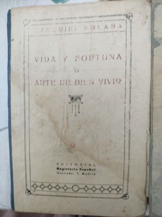 Lote de 5 libros antiguos, de Ezequiel Solana