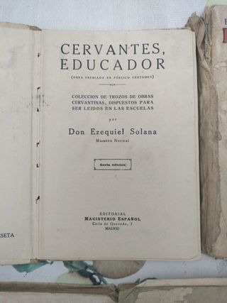 Lote de 5 libros antiguos, de Ezequiel Solana