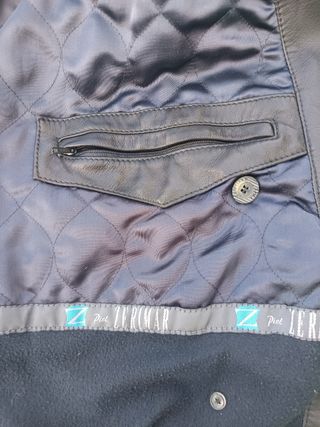 Chaqueta de Piel ZERIMAR Negra Larga