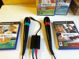 Pack 4 Singstar PS2 + Micrófonos