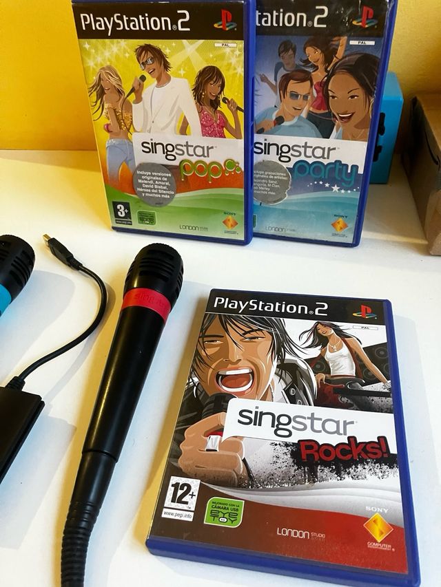 Pack 4 Singstar PS2 + Micrófonos