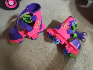 Patines para niña color rosa y azul