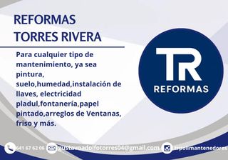 Reformas y servicios de mantenimiento de hogar.