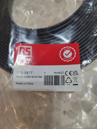 Cable HDMI RS PRO 10m Plano