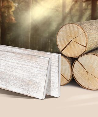 Estante Pared Madera Blanca 42x15cm (2uds)