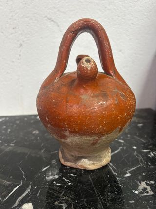 Botijo de cerámica esmaltado de niñ@