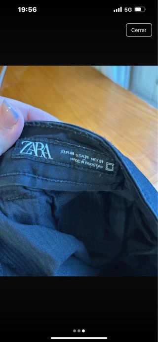 Pantalón Zara Hombre Talla 40 Negro