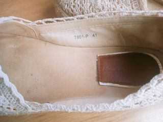 Scarpe donna estive pizzo beige