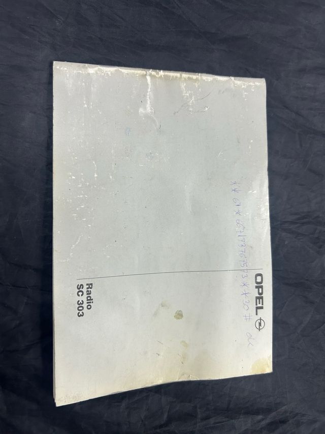 Manual Radio Opel SC 303