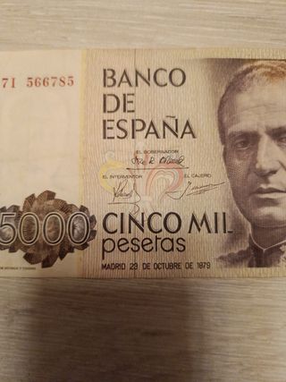 Billete 5000 pesetas 1979 Juan Carlos I