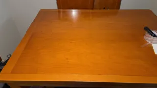 Mueble de salón completo madera y cristal