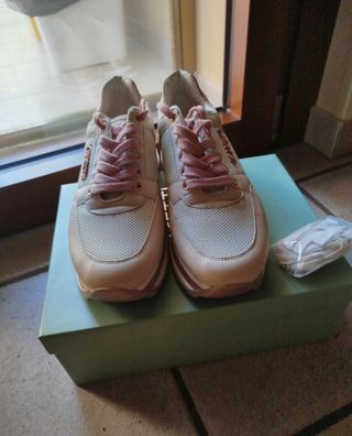 Scarpe donna beige e rosa
