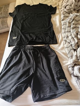 Conjunto Lacoste Negro