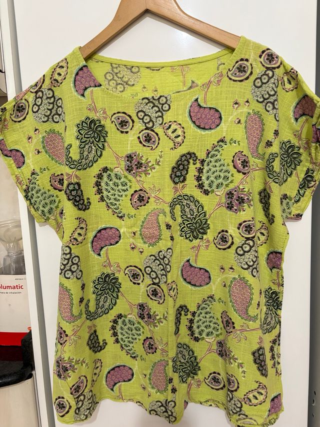 Camiseta mujer manga corta estampada