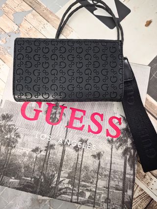 Monedero Guess Negro Original USA