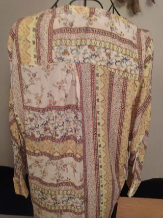 Blusa de viscosa multicolor