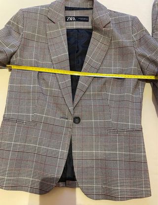 Traje Zara Chaqueta y Pantalón Cuadros Mujer