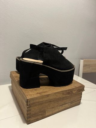 Sandalias de plataforma negras