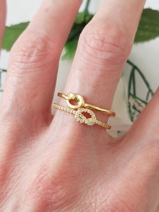 Anillo nudos bañado en Oro de 18k