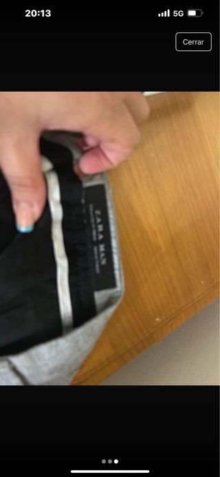 Pantalón Zara Gris Talla 42